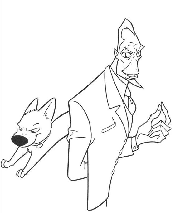 coloriage volt en pleine action